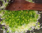 A picture of step 2 of Green Pav Bhaji.