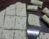A picture of step 2 of Kurkuri Spirals.
