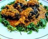 A picture of step 15 of Maharashtrain Bharli vangi (stuffed brinjal).