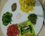 A picture of step 2 of Quick Chicken Fried Rice🍚🥢💜💛💚.
