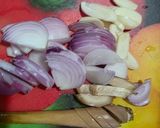 Gambar langkah 1 resipi 26:6:26 - Kari daging salai & labu.