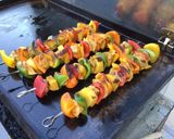 Une image de l'étape 7 de Brochettes marinées poulet,poivrons multicolores et ananas (marinade exotique maison).
