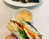 Hình bước làm 1 của món Onigirazu (Sushi Sandwich) (Vegan)