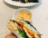 Hình bước làm 1 của món Onigirazu (Sushi Sandwich) (Vegan)