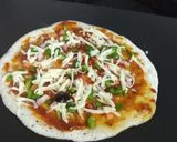 A picture of step 6 of Pizza Dosa.