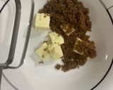 A picture of step 1 of Square milk choco cookies in a cookie dough batter.