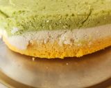 A picture of step 6 of Heart Shaped 3 Layers Tricolor Dhokla Savory Cake - 80th Independence Day Special.