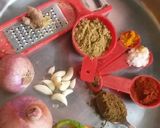 A picture of step 1 of Kathal (fanas) ki sabji.