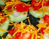 A picture of step 4 of Cucumber Chaat.