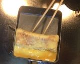 A picture of step 6 of Dashimaki Tamago (Japanese rolled omelete).