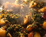 A picture of step 8 of Winter Special Aloo Methi 😋.