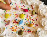A picture of step 35 of Chocolate cake with whipped cream frosting.