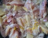 A picture of step 1 of Yam Pottage with boneless chicken 🐔.