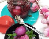 A picture of step 3 of Sirke wala pyaaz /onions in Vinegar.