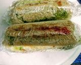 A picture of step 14 of Pinwheel sandwiches with vegetable soup.