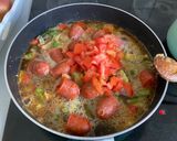 Foto del paso 4 de la receta Chorizos con vegetales al horno