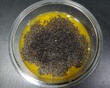 A picture of step 2 of Orange Chia Seed Ice Cubes.