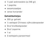A picture of step 1 of Oosterse noedels met kruidige gehaktballetjes.