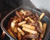 Spargel-Pfanne mit Rindersteakstreifen auf Bourbon-Weißweinsoße Rezeptschritt 5 Foto