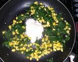 A picture of step 1 of Spinach Corn Sandwich.