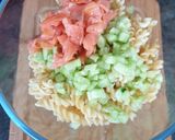 Une image de l'étape 5 de Salade de pâte saumon concombre 😋.