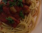 A picture of step 6 of Lily’s really easy Meatball Pasta.