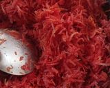 A picture of step 2 of Gajar Halwa.