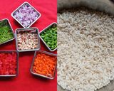 A picture of step 1 of Murmure /Mamra /Puffed Rice Chatpati.