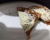 A picture of step 3 of Left over Pav bhaji cheese toast.