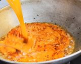 A picture of step 5 of Tri-Color Bell Pepper Cabbage Jhol Momos.