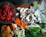 Foto langkah ke 1 dari resep Cah tofu siram daging.