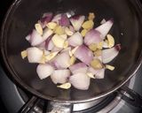 A picture of step 1 of Paneer keema salan.