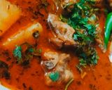 A picture of step 7 of Aloo chicken kadhi.