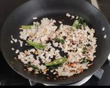 A picture of step 3 of Egg with brahmi leaves subji.