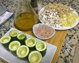 Foto del paso 1 de la receta Calabacín con verduritas y gambas 🥒