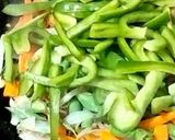A picture of step 3 of Veg schezwan noodles || वेज शेजवान नूडल्स.