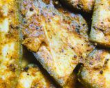 A picture of step 1 of Plantain (vazhakkai pepper fry).