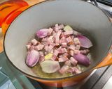 Une image de l'étape 11 de Duo de pommes de terre au lard et bouillon de sanglier.