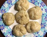 A picture of step 6 of Fish Momo with Fish Balls in Red Sauce.
