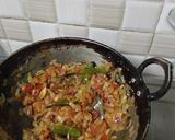 A picture of step 4 of Appam with Egg kurma.