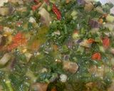 A picture of step 3 of Pyaz ka Saag (spring onion) Tarkari.