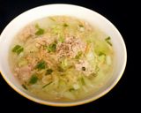 Hình bước làm 3 của món Canh bắp cải thịt xay tép khô