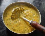 A picture of step 3 of Dal palak (spinach dal).