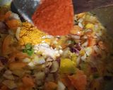 A picture of step 5 of Sev bhaji.