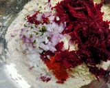 A picture of step 1 of Beetroot thepla.
