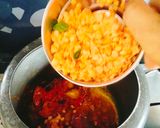 A picture of step 4 of MORINGA Masoor Dal / Drumstick leaves Dal.