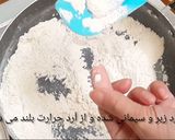 عکس مرحله 2 از دستور حلوا زعفرانی و کاکائویی