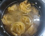 A picture of step 1 of Chicken fettuccine creamy pink pasta.