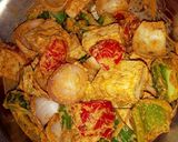 A picture of step 2 of Tofu tikka veg seekh kabab.