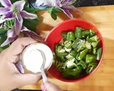 A picture of step 3 of Green Chilli Pickle.
